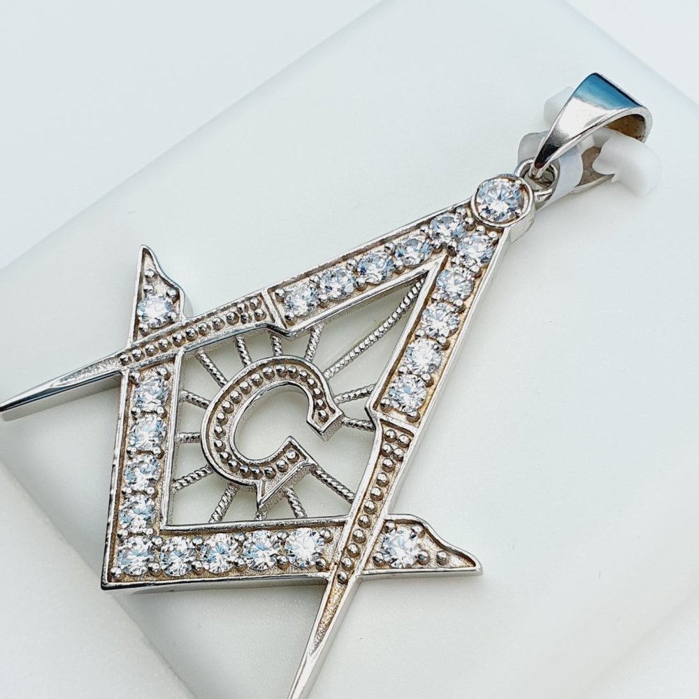 "925 Sterling Silver Cubic Zirconia Pendant, Uu1p6a6060